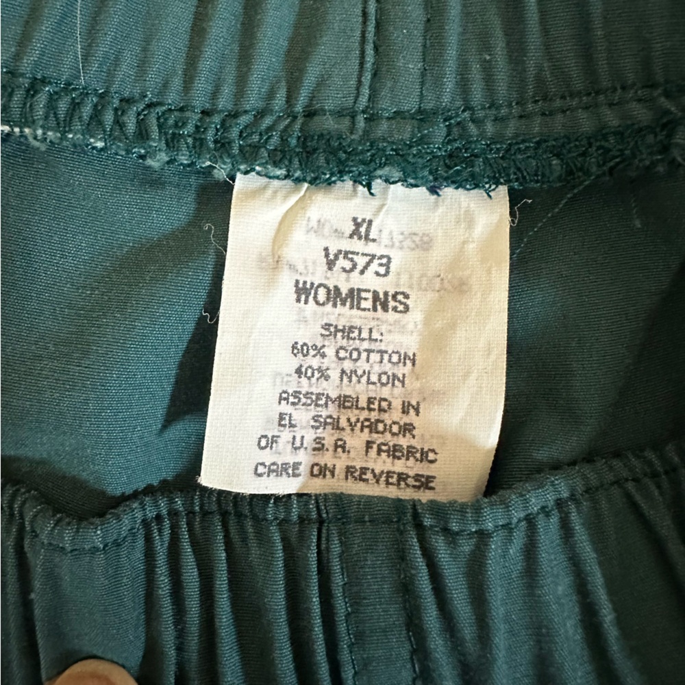 LL Bean Women’s Teal Cotton-Nylon Dock Shorts Teal Zippered Pockets XL - Picture 4 of 4